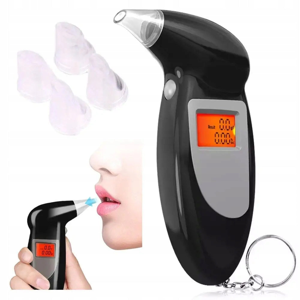 LCD BREATHALYZER WITH REPLACEABLE MOUTHPIECES 5 TIPS