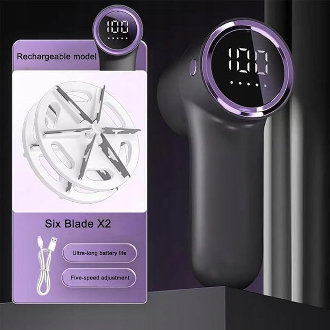 LCD CLOTHES SHAVER Lint Removal Device FOR BLANKET SWEATERS Dominant color black