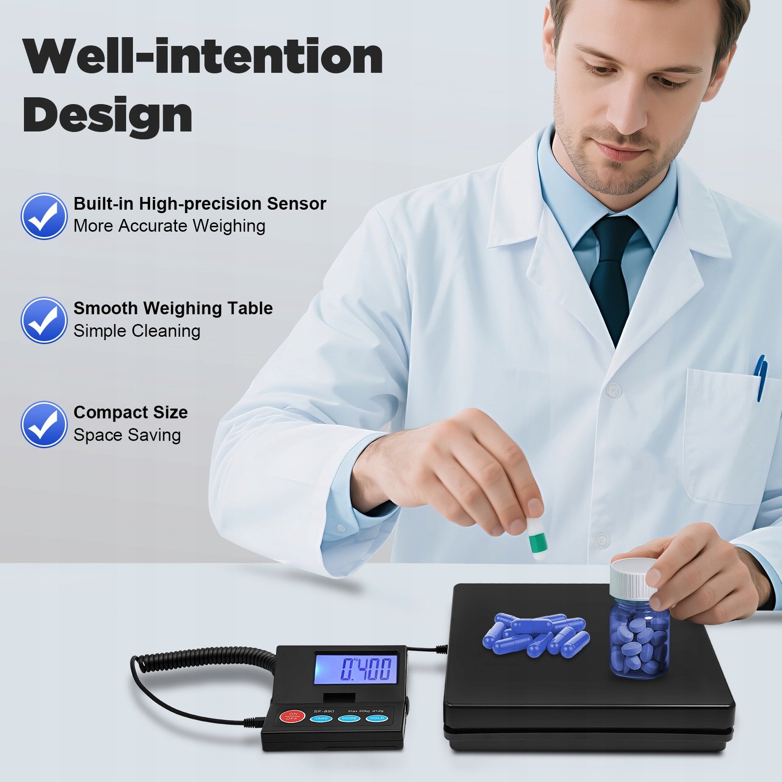 LCD DIGITAL SHIPPING SCALE FOR FACTORY WORKSHOP&PHARMACY WEIGHING Manufacturer code BUY-263