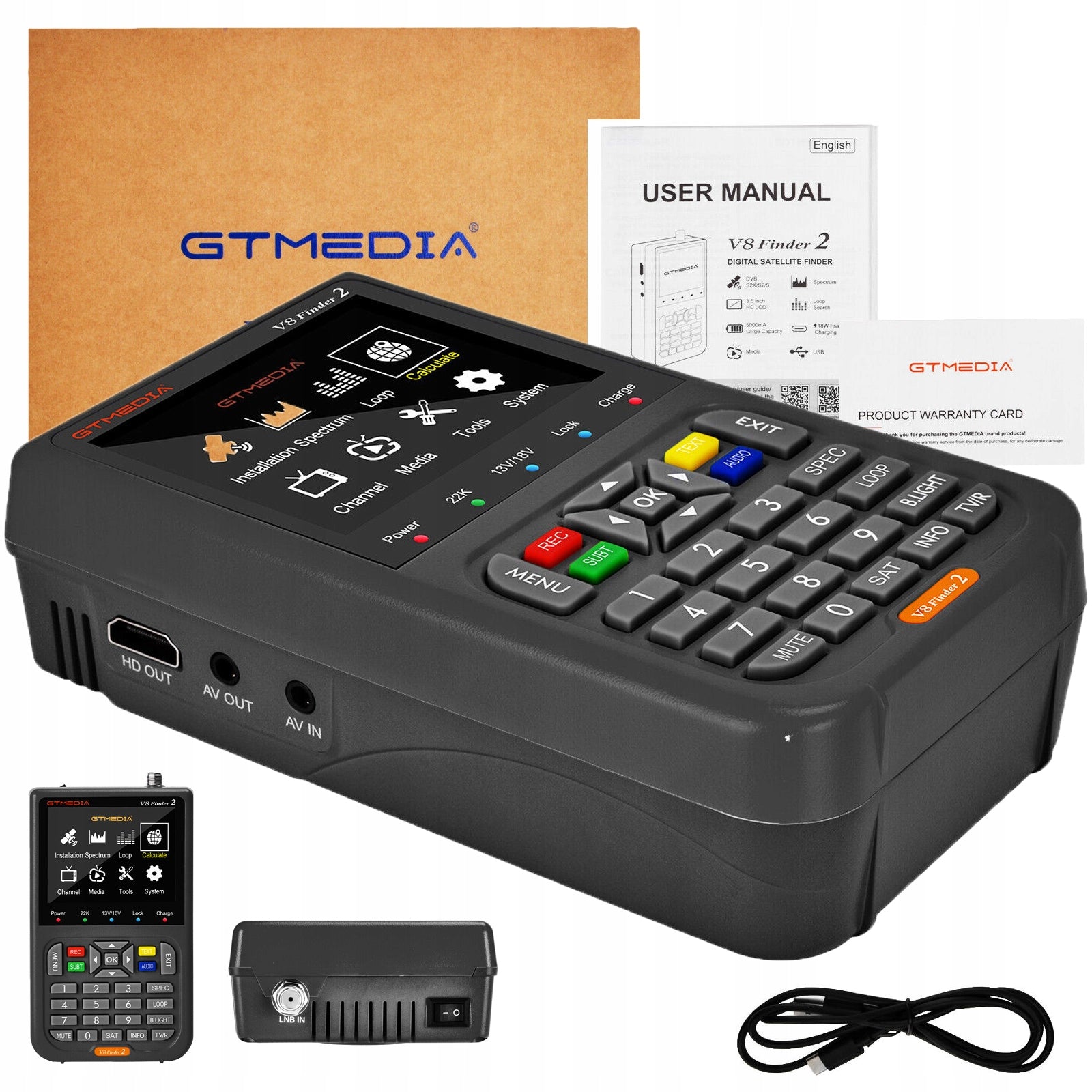 LCD SATELLITE SIGNAL METER FOR ANTENNA CALIBRATION PROFESSIONAL GRADE