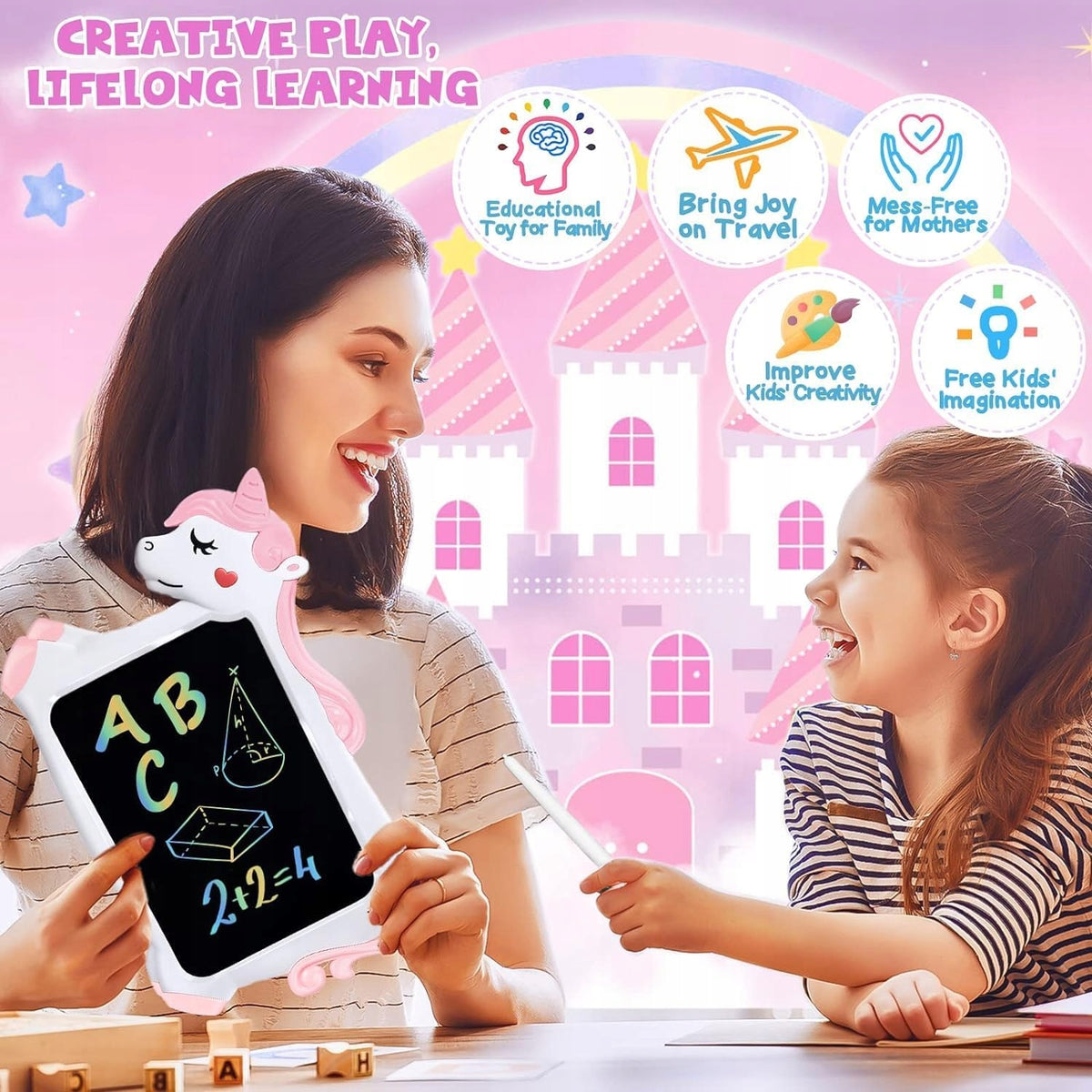 LCD tablet, magic drawing board for writing and drawing, unicorn, children's toy Manufacturer code 5904285681099