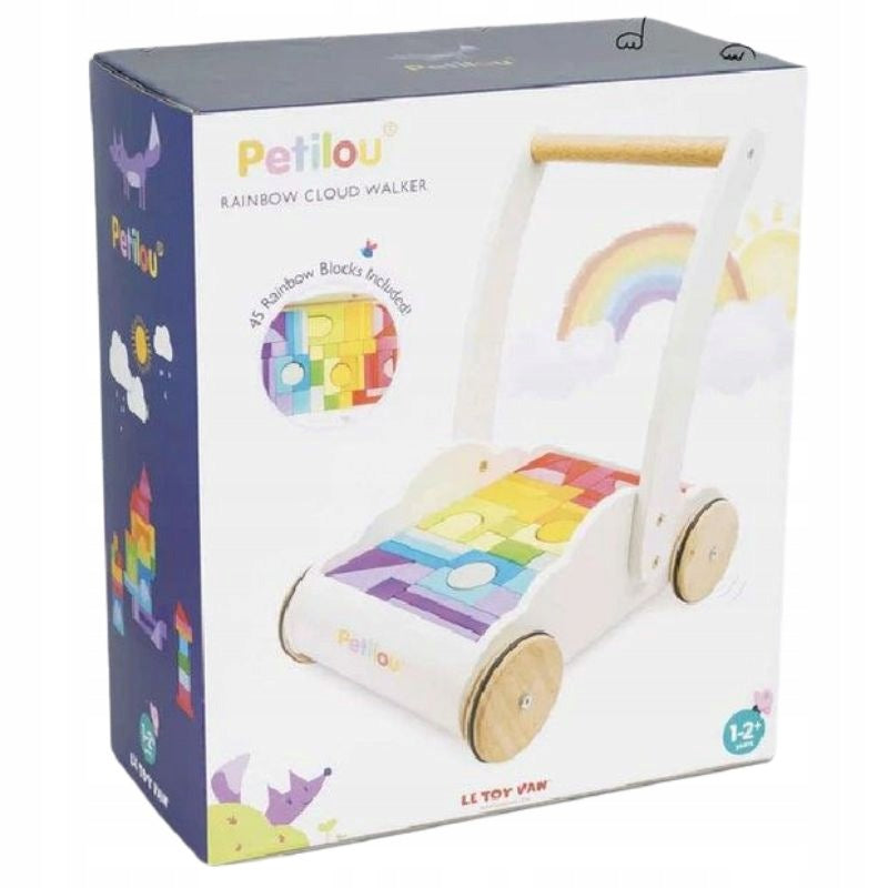 LE TOY VAN WOODEN WALKER FOR BABY RIDER PUSHER LEARNING TO WALK Packaging status original