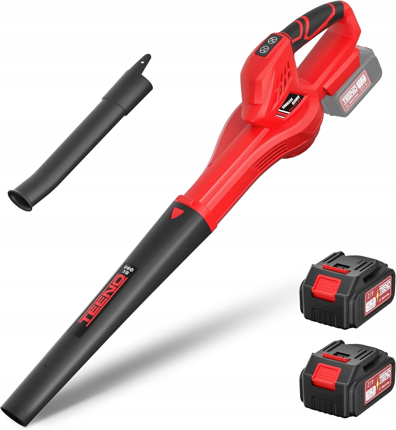 LEAF BLOWER CORDLESS BATTERY 6-SPEED FOR LAWN DRYING 21V 2 BATTERIES 4.0AH