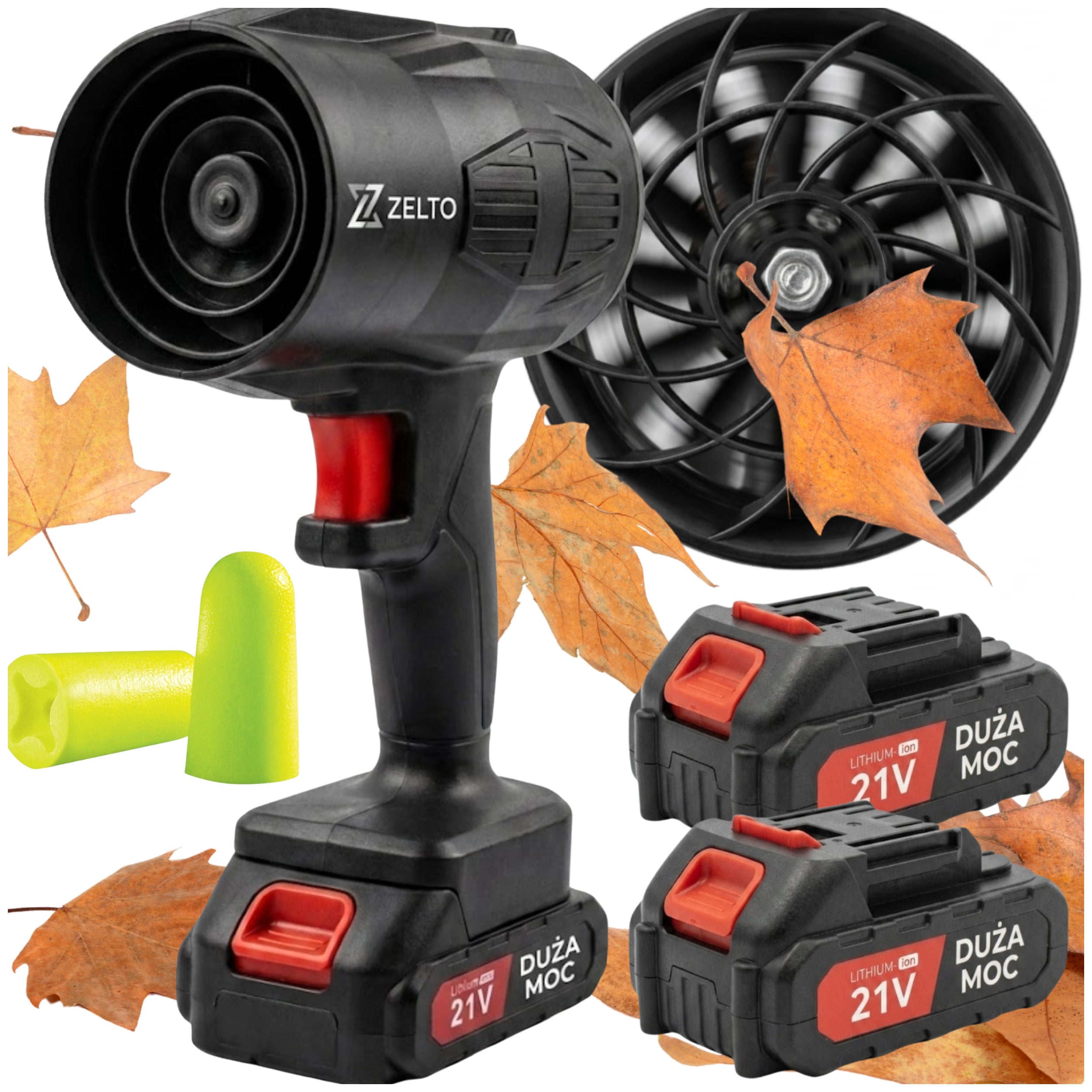LEAF BLOWER CORDLESS GARDEN FOR GRASS GRILL FURNACE 2xAKU STRONG