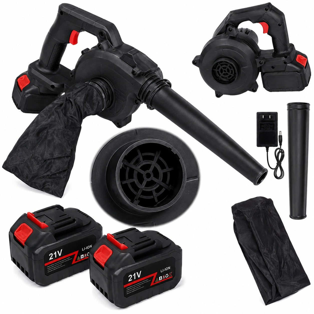 LEAF BLOWER CORDLESS GARDEN GRILL GRASS OVEN VACUUM CLEANER 2xAKU