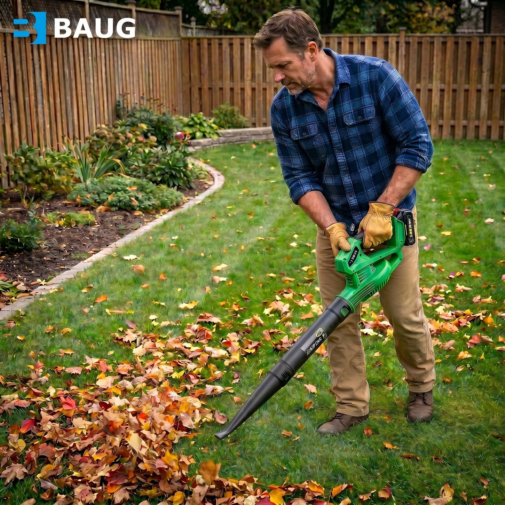 LEAF BLOWER CORDLESS GARDEN WIRELESS FOR SNOW 2x AKU 2AH Manufacturer code B4359 DMUCHAWA AKUMULATOROWA DO LIŚCI BAUG