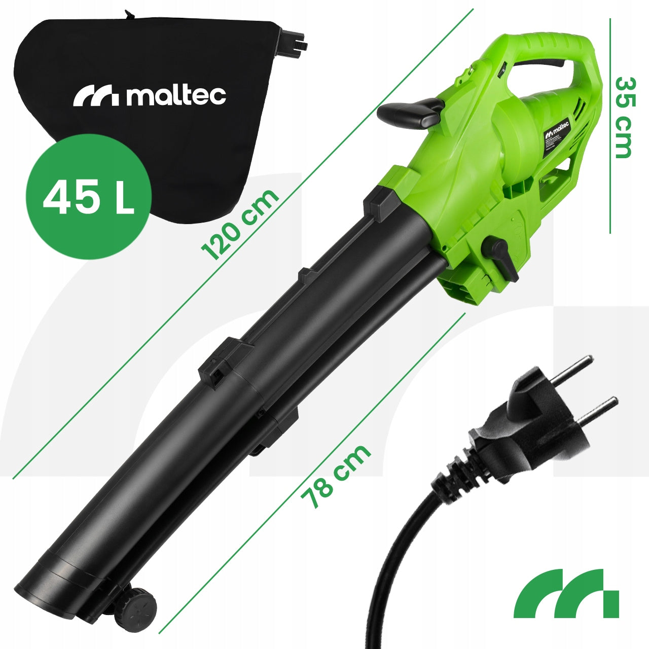 LEAF BLOWER ELECTRIC GARDEN VACUUM CLEANER SHREDDER 3500W 270km/h Output 13.2 m3/min