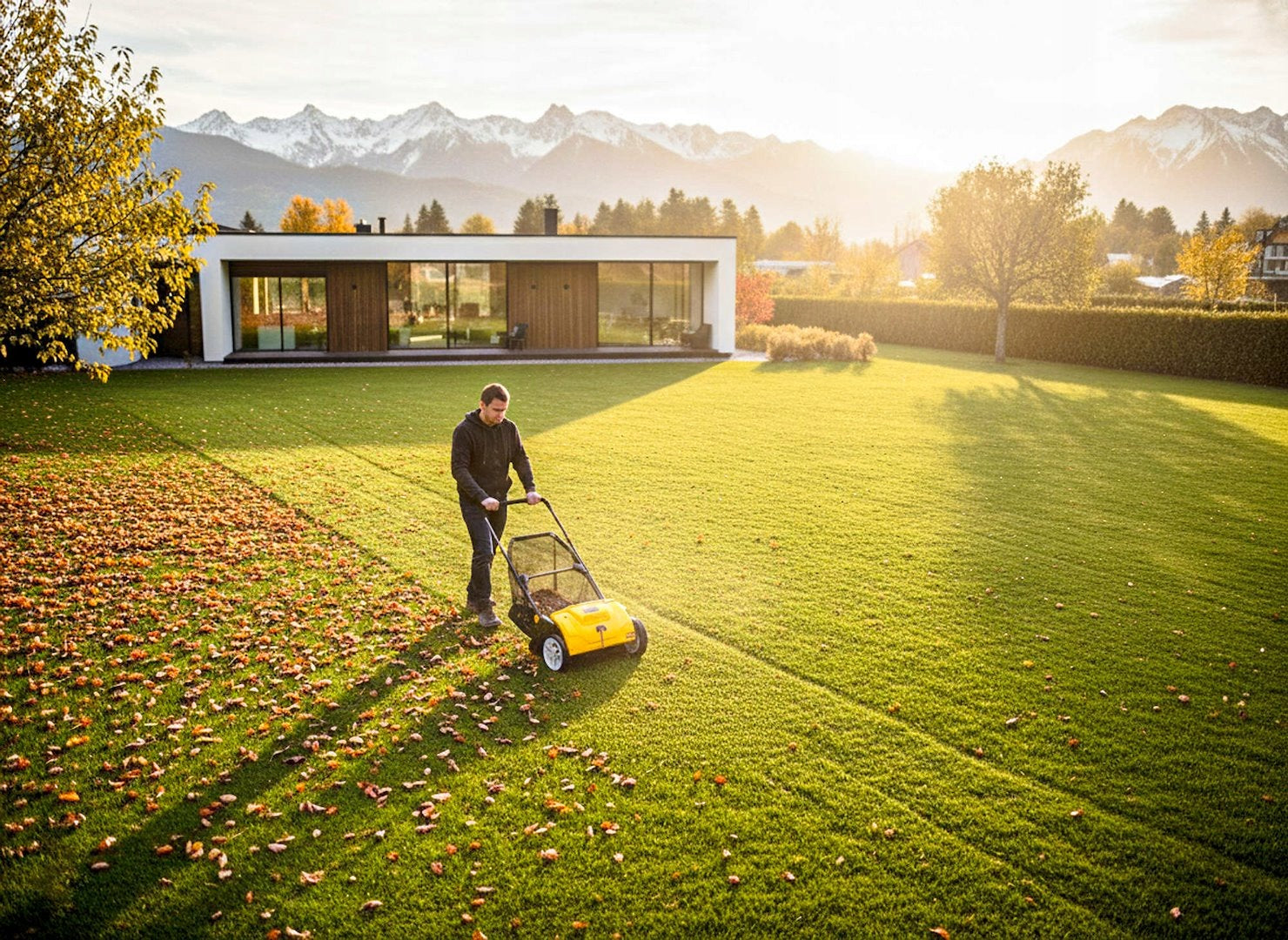 LEAF PICKER HAND SWEEPER 530 MM FOR GRASS LEAVES WITH BASKET 100 L Manufacturer code G83040