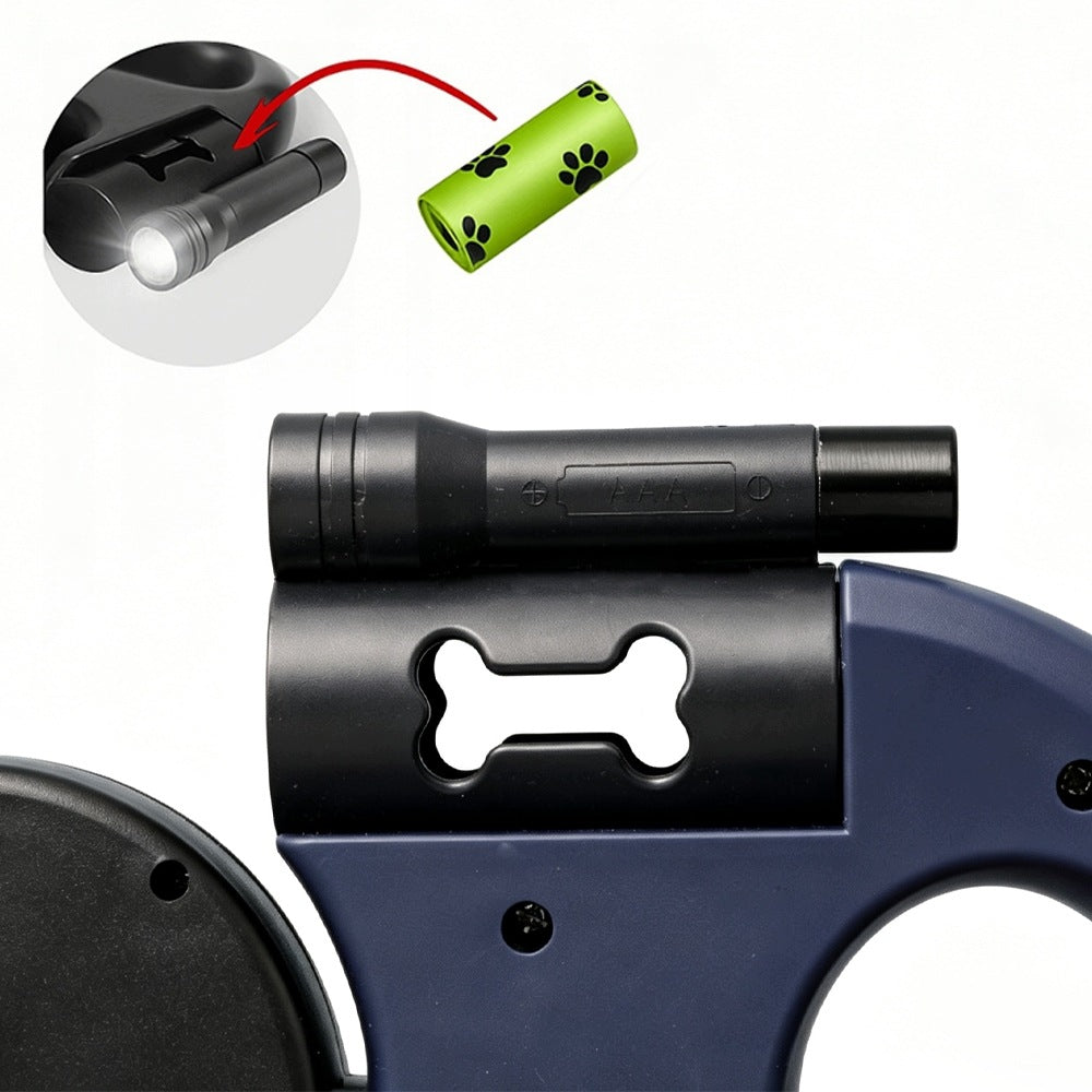 LEASH AUTOMATIC DOUBLE FOR TWO DOGS DOG FLASHLIGHT REFLECTIVE TAPE 3M Manufacturer code ASDRTH7479I