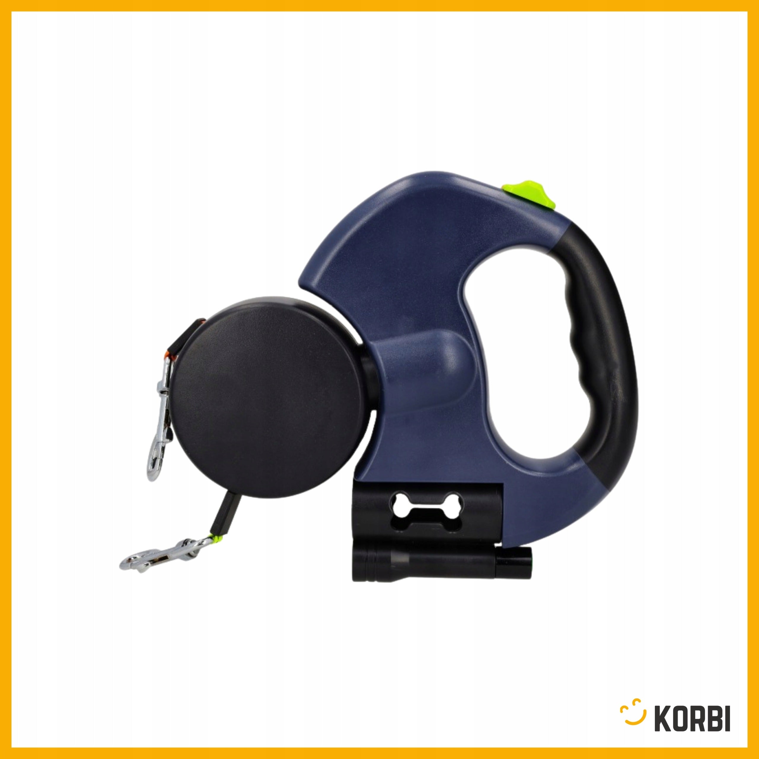 LEASH AUTOMATIC DOUBLE FOR TWO DOGS DOG FLASHLIGHT REFLECTIVE TAPE 3M Packaging status original