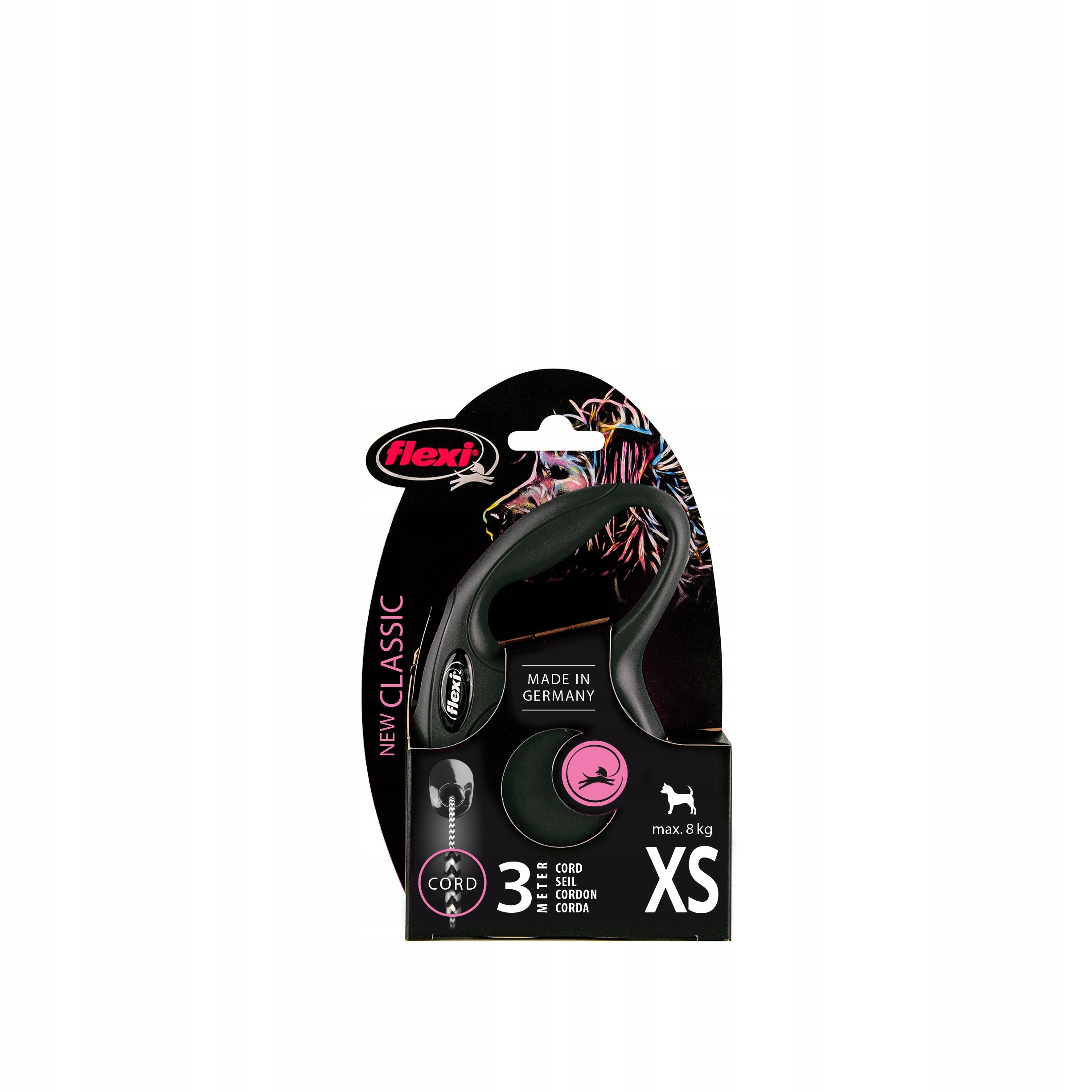 LEASH FLEXI CLASSIC BLACK CORD XS 3M Manufacturer code CL00C3