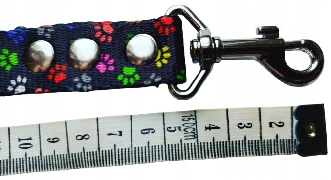 LEASH FOR SMALL DOG COLORFUL PAWS SMALL CARABINER RIVETED 1.5M THICK Brand AlePiesio