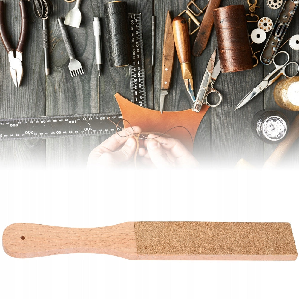 LEATHER HANDLE FOR SHARPENING WOOD CEILING 28 X 4 X 15,5 CM Kind diamond