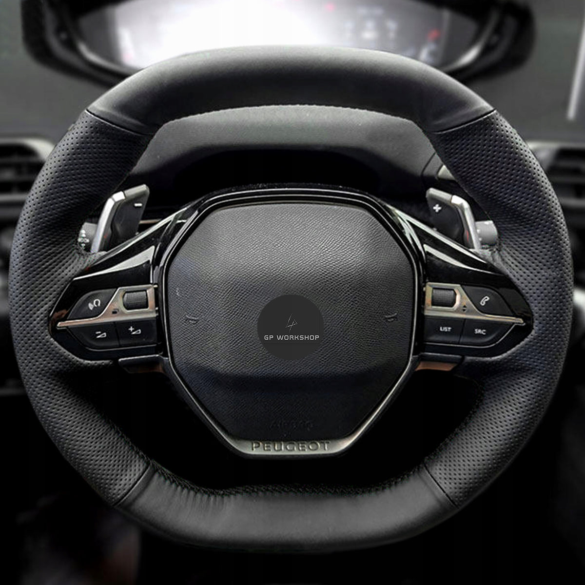 LEATHER STEERING WHEEL COVER FOR PEUGEOT 3008 4008 508 Manufacturer GPworkshop