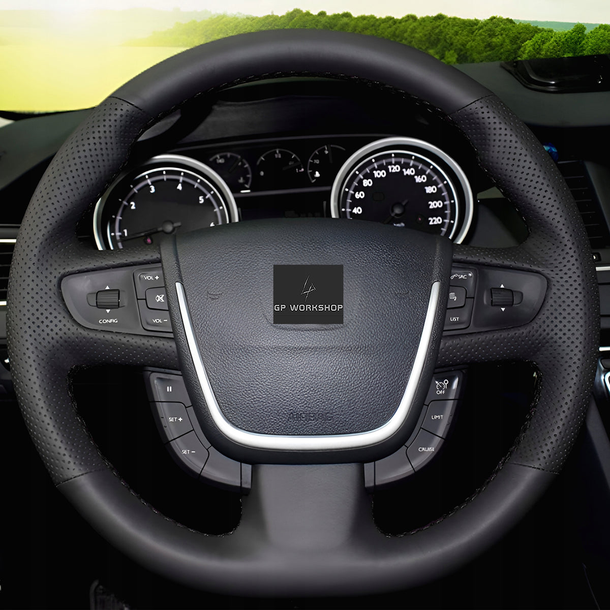 LEATHER STEERING WHEEL COVER FOR PEUGEOT 508 2011-2018 Manufacturer GPworkshop