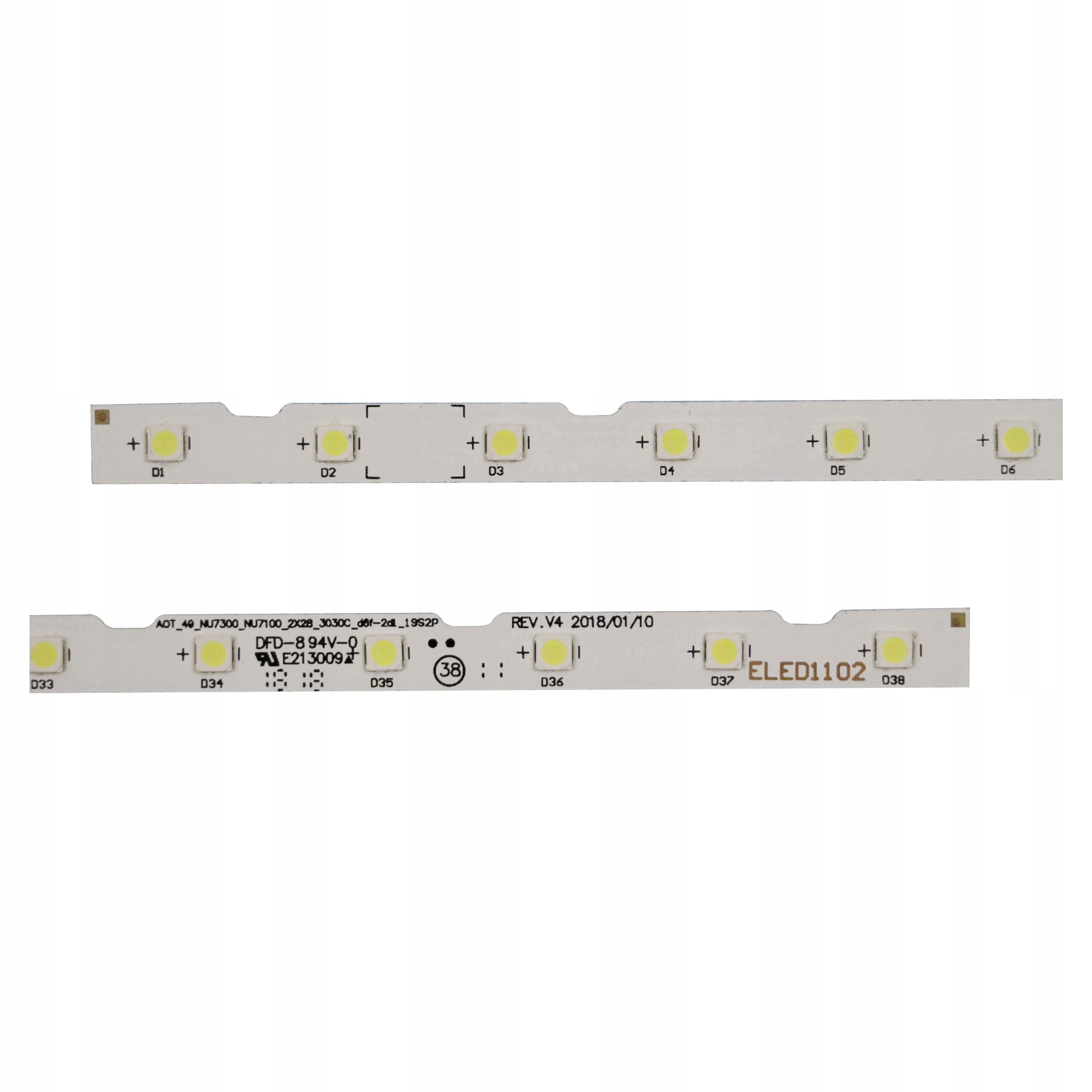 LED AOT_49_NU7300_2X38 UE49NU UE49NU7102 Manufacturer code BN95-03721A