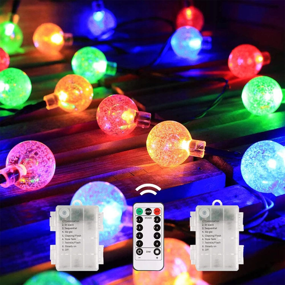 LED BATTERY GARLAND 9M 120 LED BALLS WEDDING DECORATION PARTY BALCONY Packaging status original