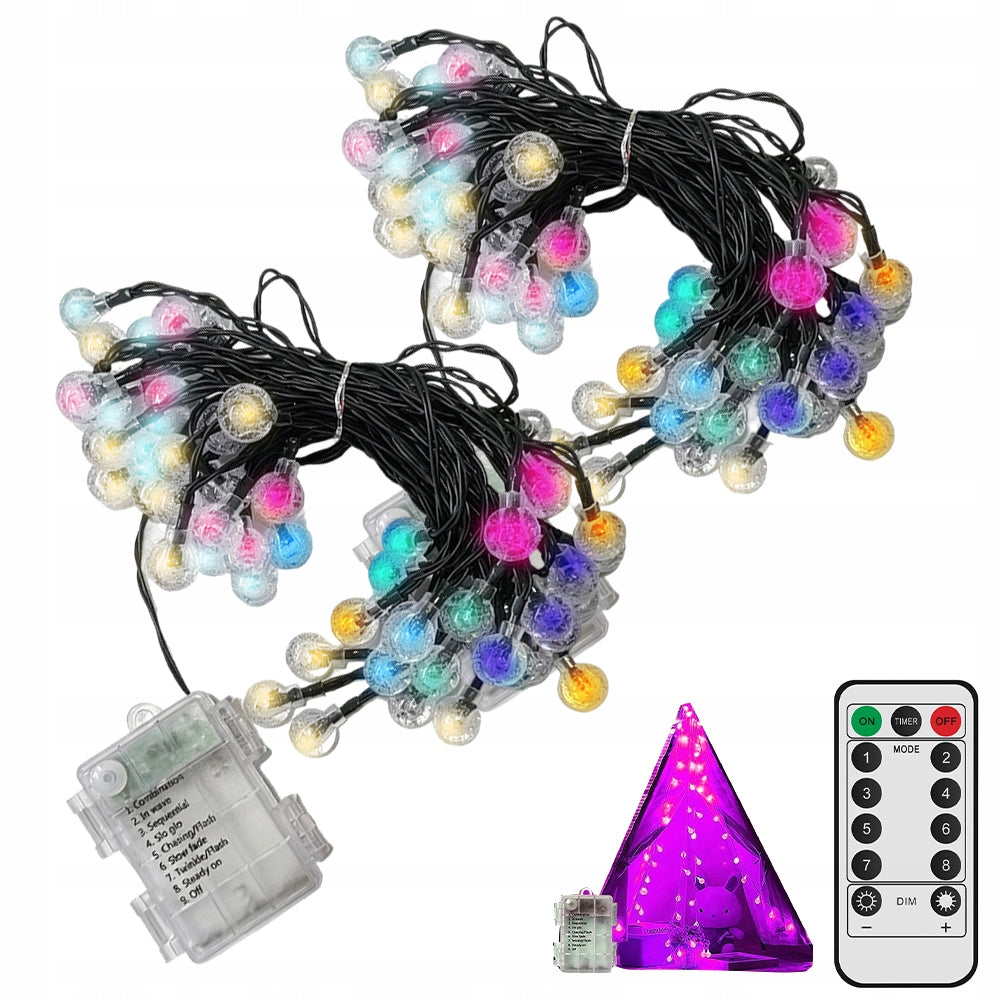 LED BATTERY GARLAND 9M 120 LED BALLS WEDDING DECORATION PARTY BALCONY