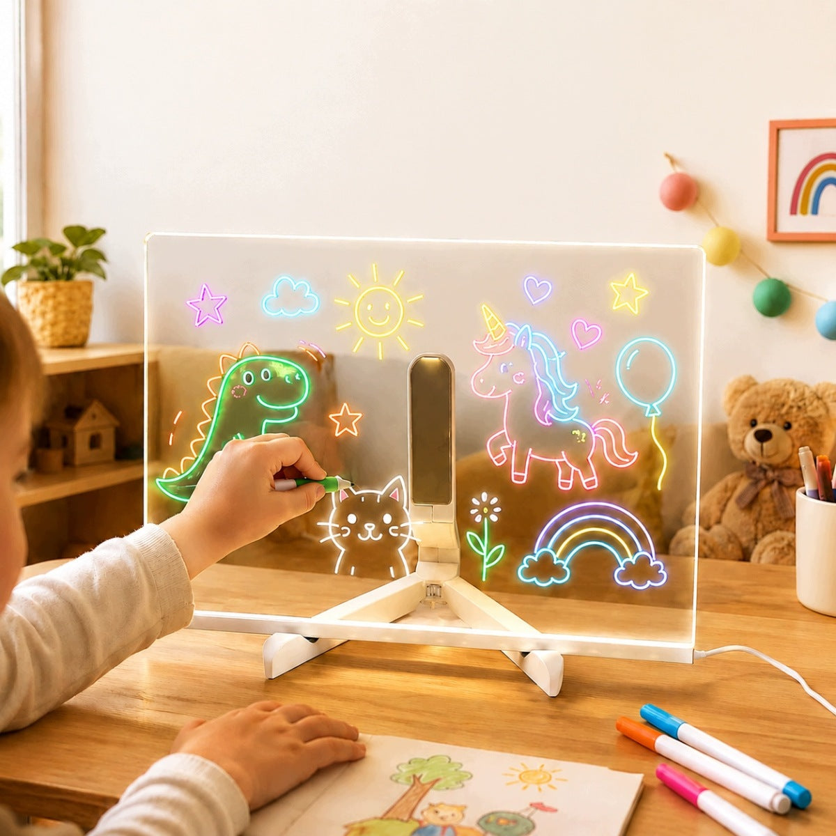 LED BOARD FOR CHILDREN TO DRAW ILLUMINATED LIGHT PAINTING PENS Brand no brand