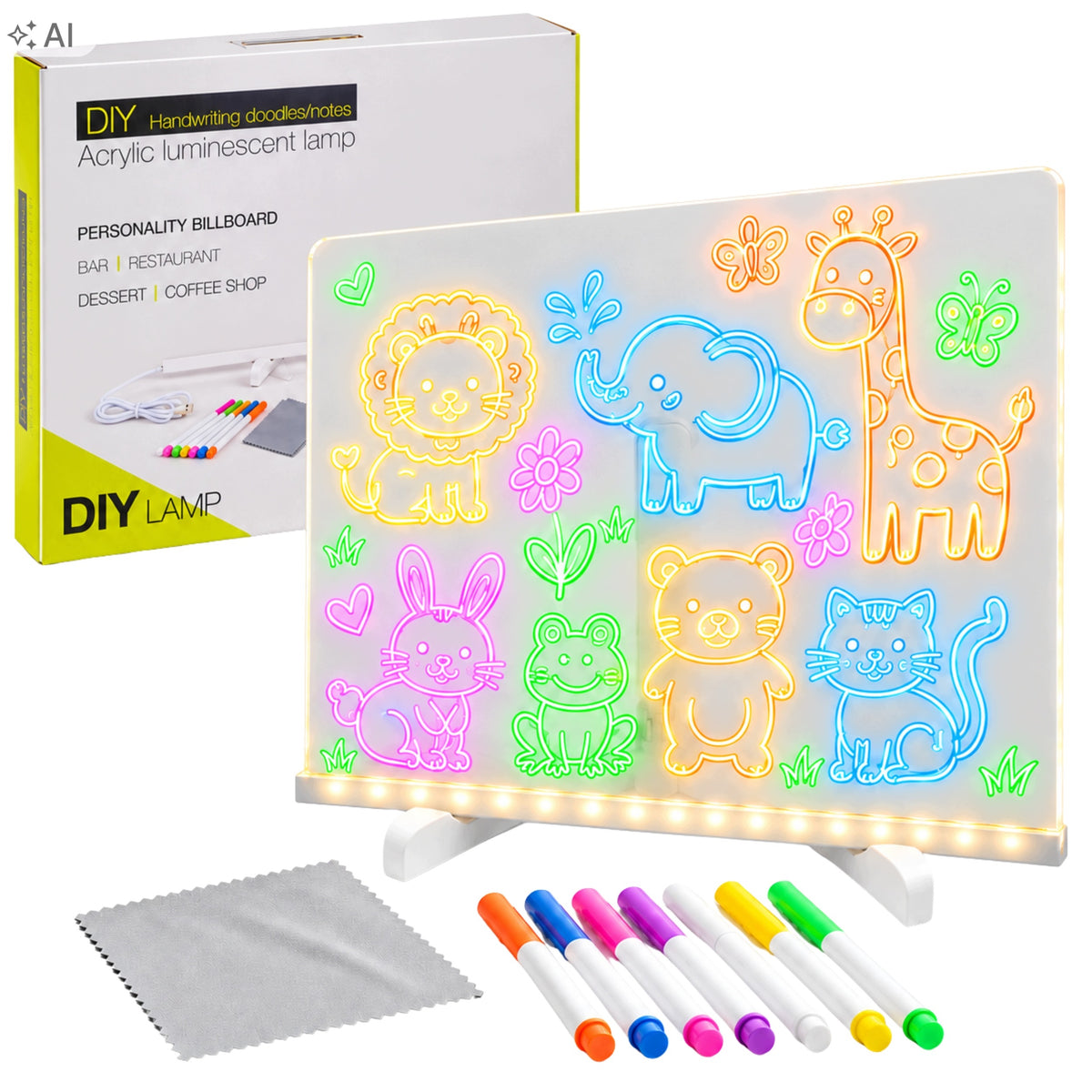LED BOARD MAGIC ILLUMINATED FOR DRAWING GLOWING FOR CHILDREN TOY