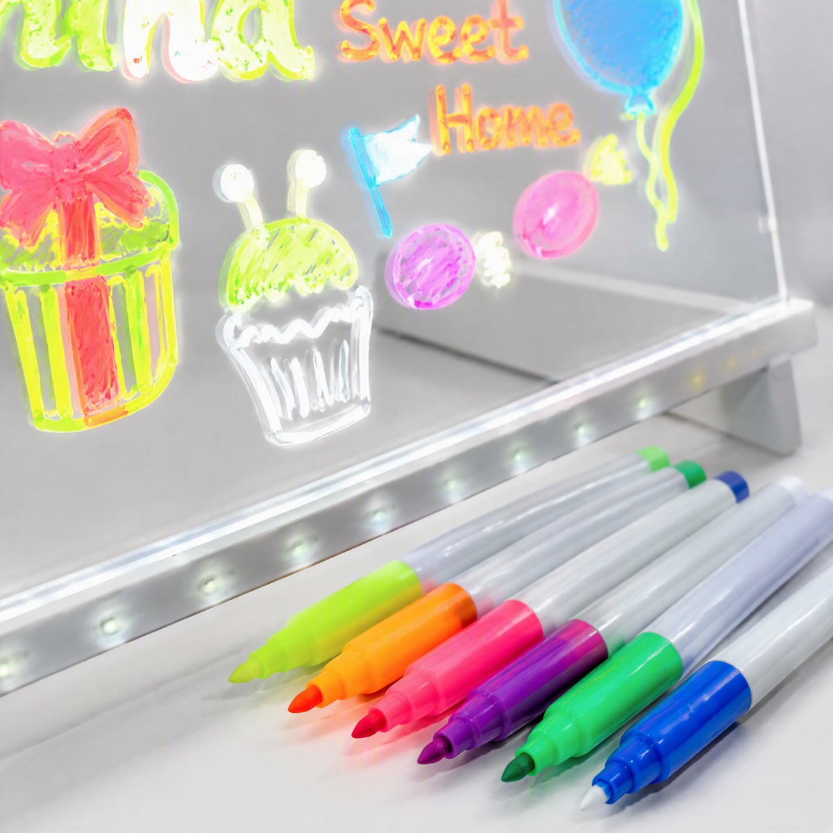 LED BOARD WITH COLORS, GLOWING BULLETIN BOARD 30X20 CM Brand no brand