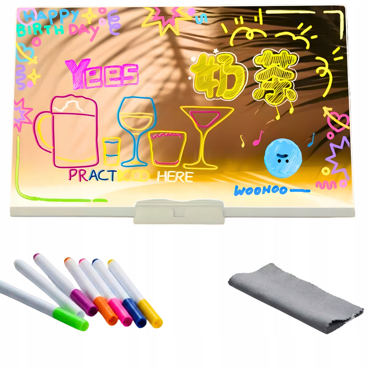 LED BOARD XXL FOR DRAWING BACKLIT EDUCATIONAL TOY + 12 TEMPLATES Packaging status original