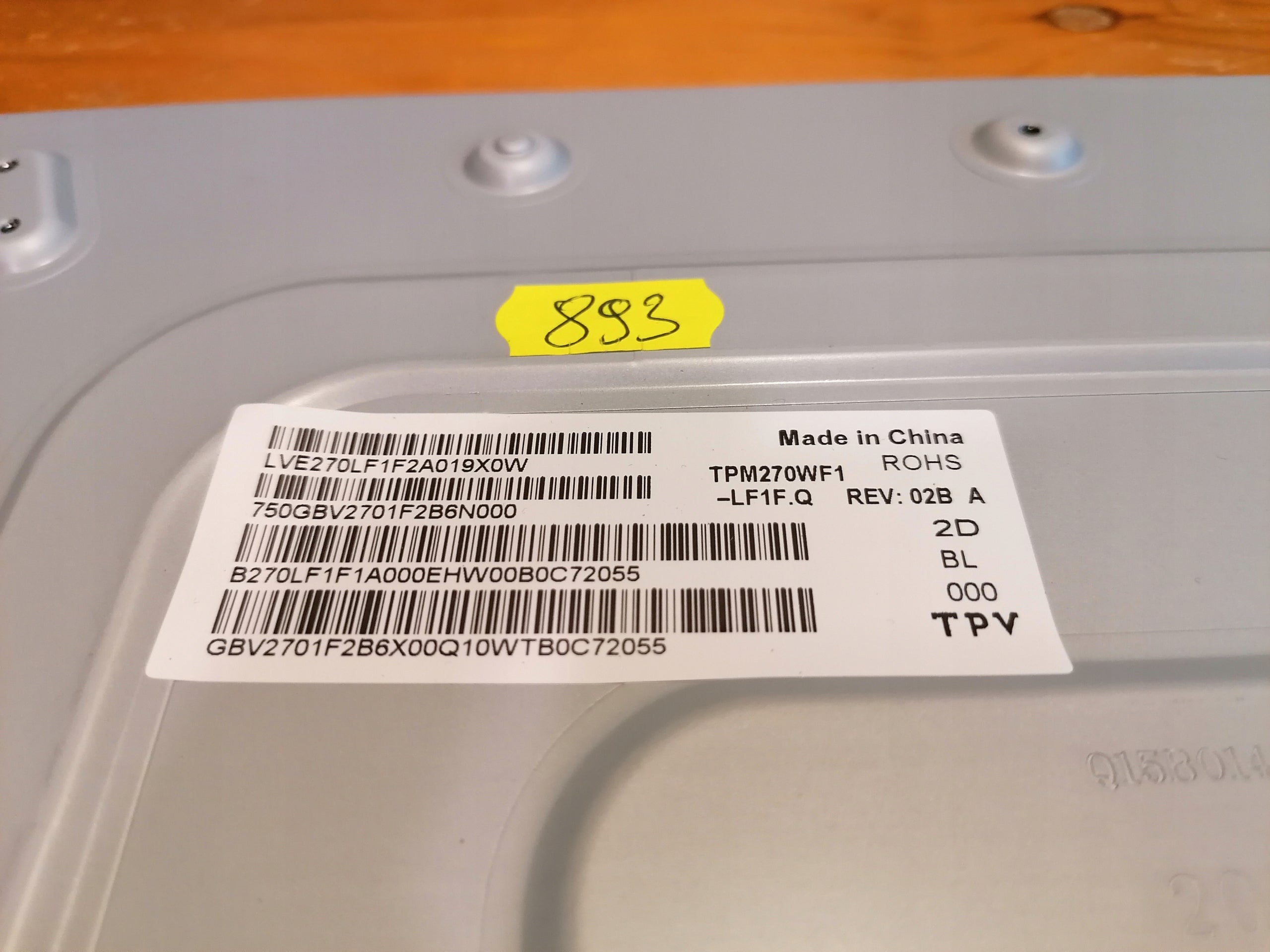 LED + Backlight TPM270WF1 AOC Q27G2U Manufacturer AOC