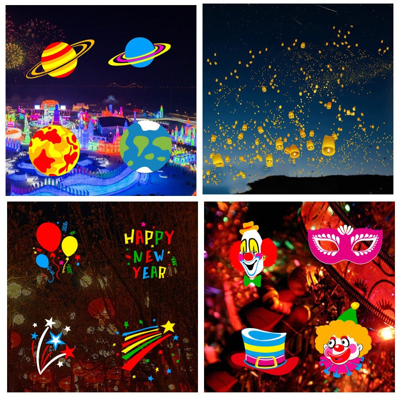 LED CHRISTMAS PROJECTOR FOR HOUSE WITH REMOTE CONTROL FOR CHRISTMAS 16 SLIDES CHRISTMAS EVE Packaging status original
