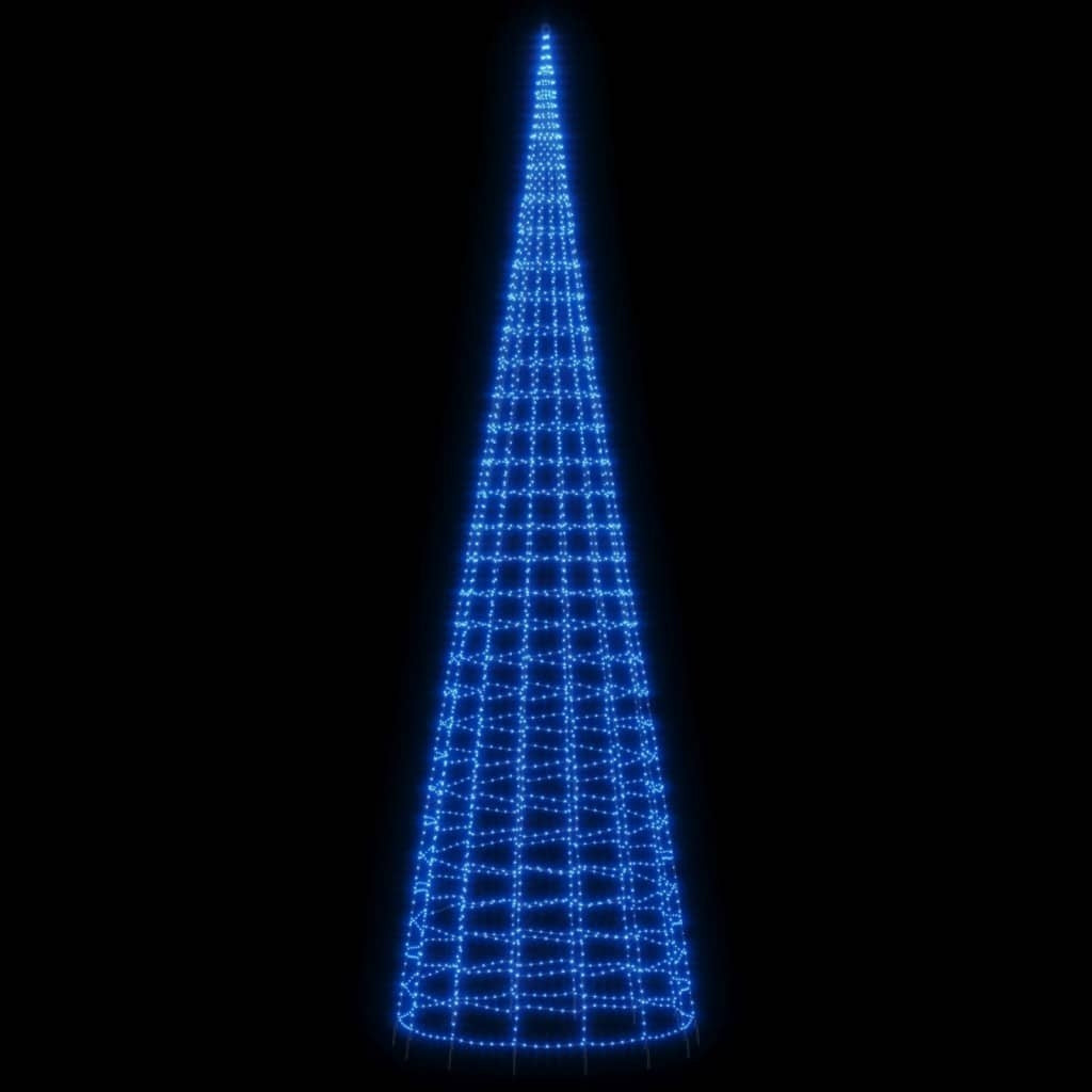 LED CHRISTMAS TREE ON MAST 3000 LEDS BLUE 800CM Brand VidaXL