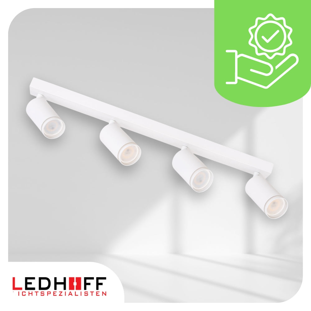 LED Ceiling Lamp White Bulb Fixture 4x GU10 SPOT Wall Lamp for Room Packaging status original