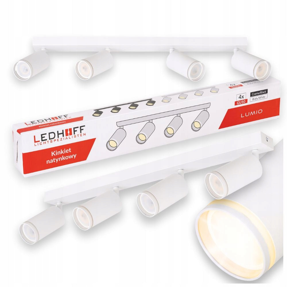 LED Ceiling Lamp White Bulb Fixture 4x GU10 SPOT Wall Lamp for Room