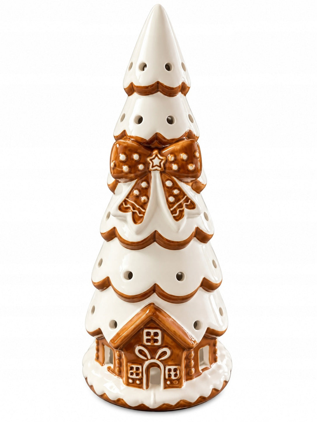 LED Ceramic Christmas Tree 24 cm Christmas Lantern House Christmas