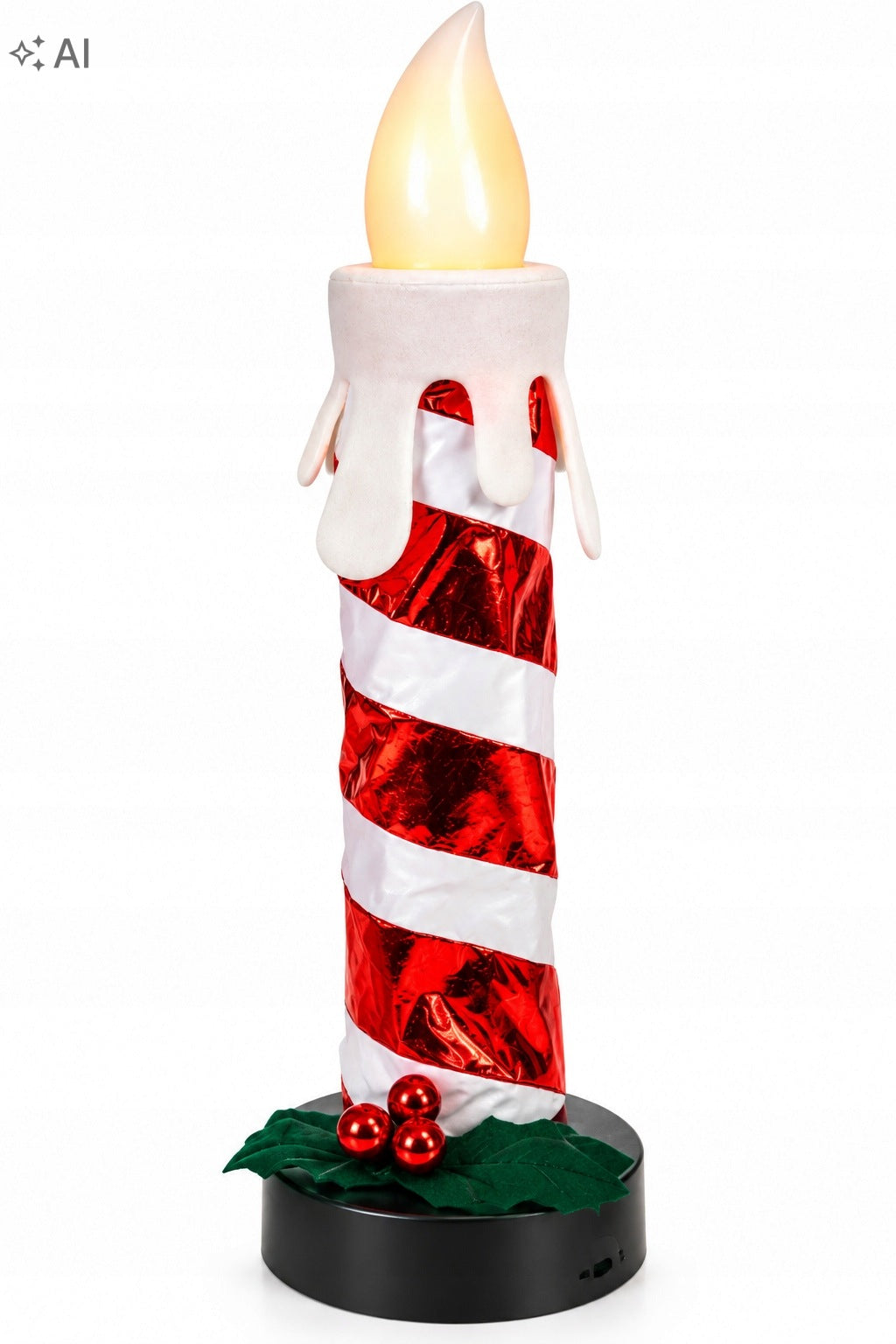 LED Christmas Candle 60cm Folding with Battery Timer 3xAA Decoration