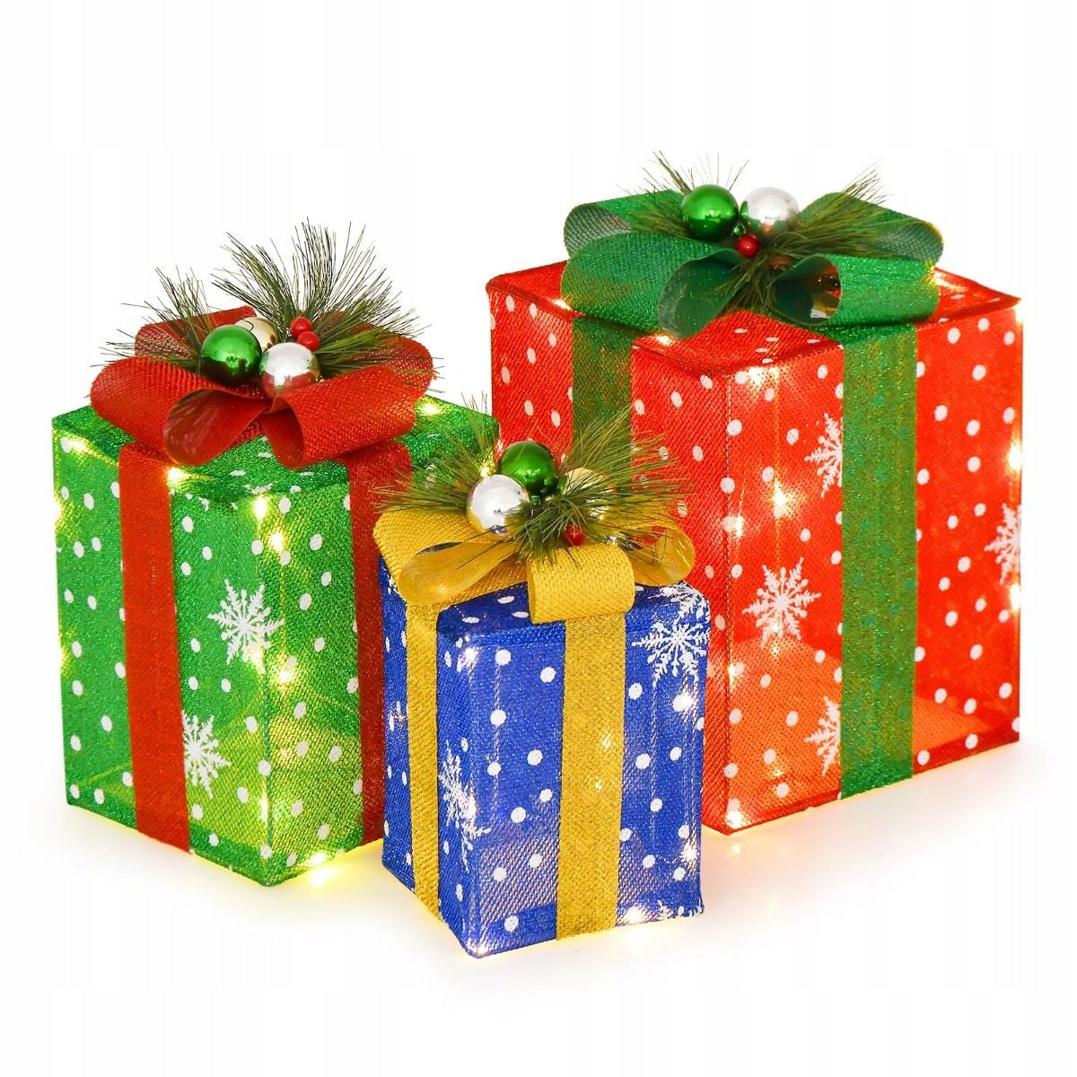 LED Christmas Decorations 3-Piece Christmas Gift Set