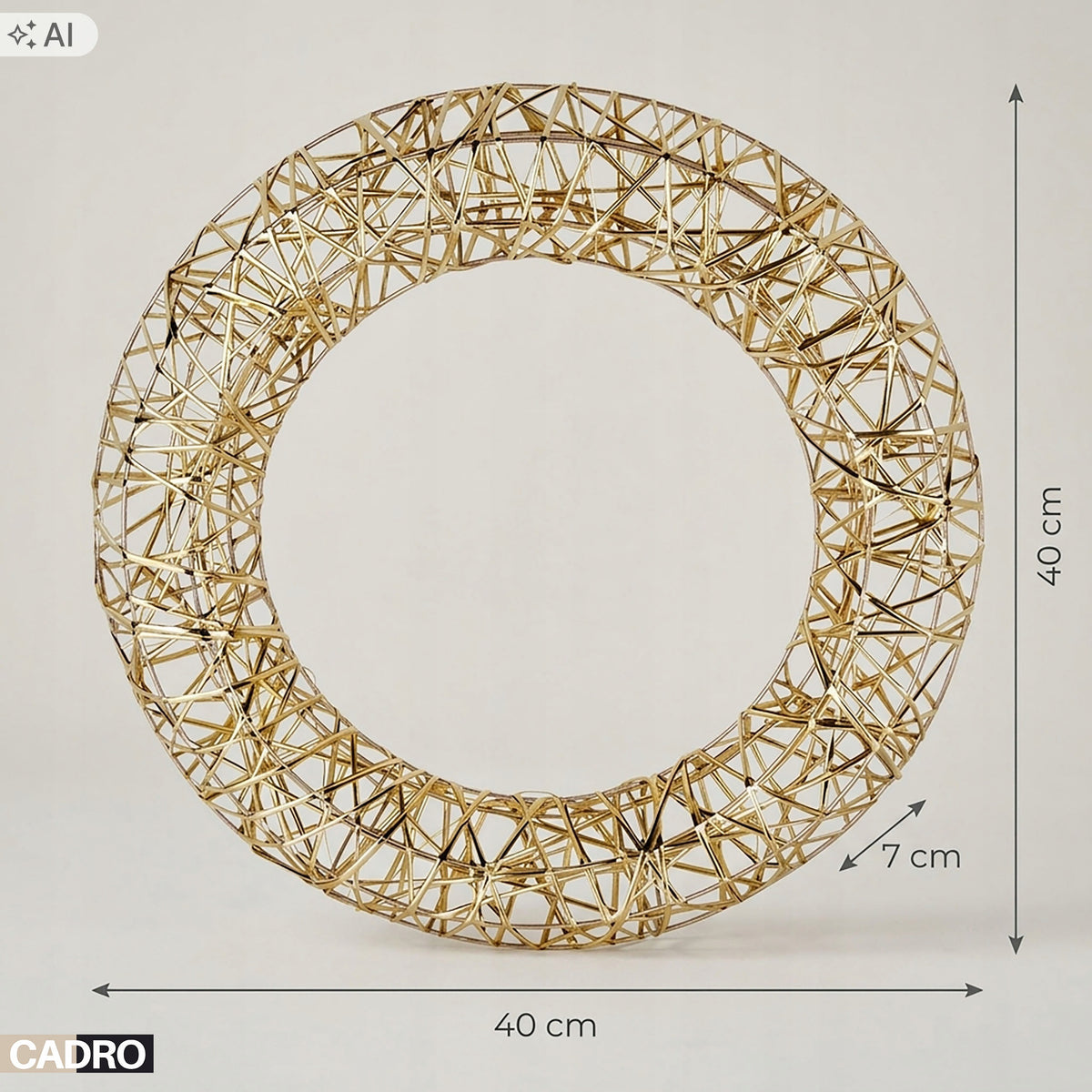 LED Christmas Wreath Glowing 40 cm Hanging Ornament for Christmas Packaging status original