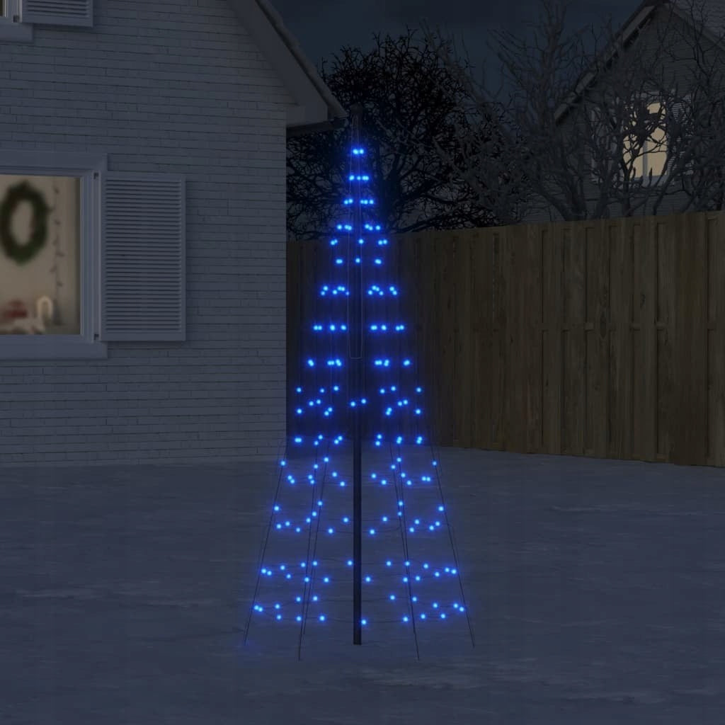 LED Christmas tree on mast 200 LEDs Blue 180 cm