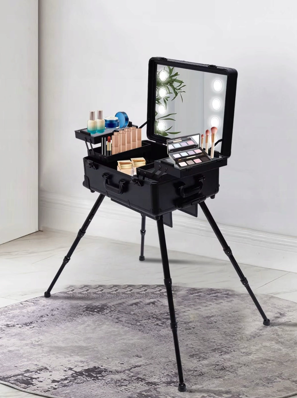 LED Cosmetic Case – Professional Makeup Artist Suitcase with Mirror Medical device no