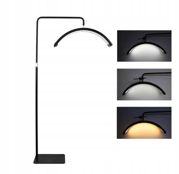 LED Cosmetic Floor Lamp MOON 36W Black 6000K Daylight Brand no brand