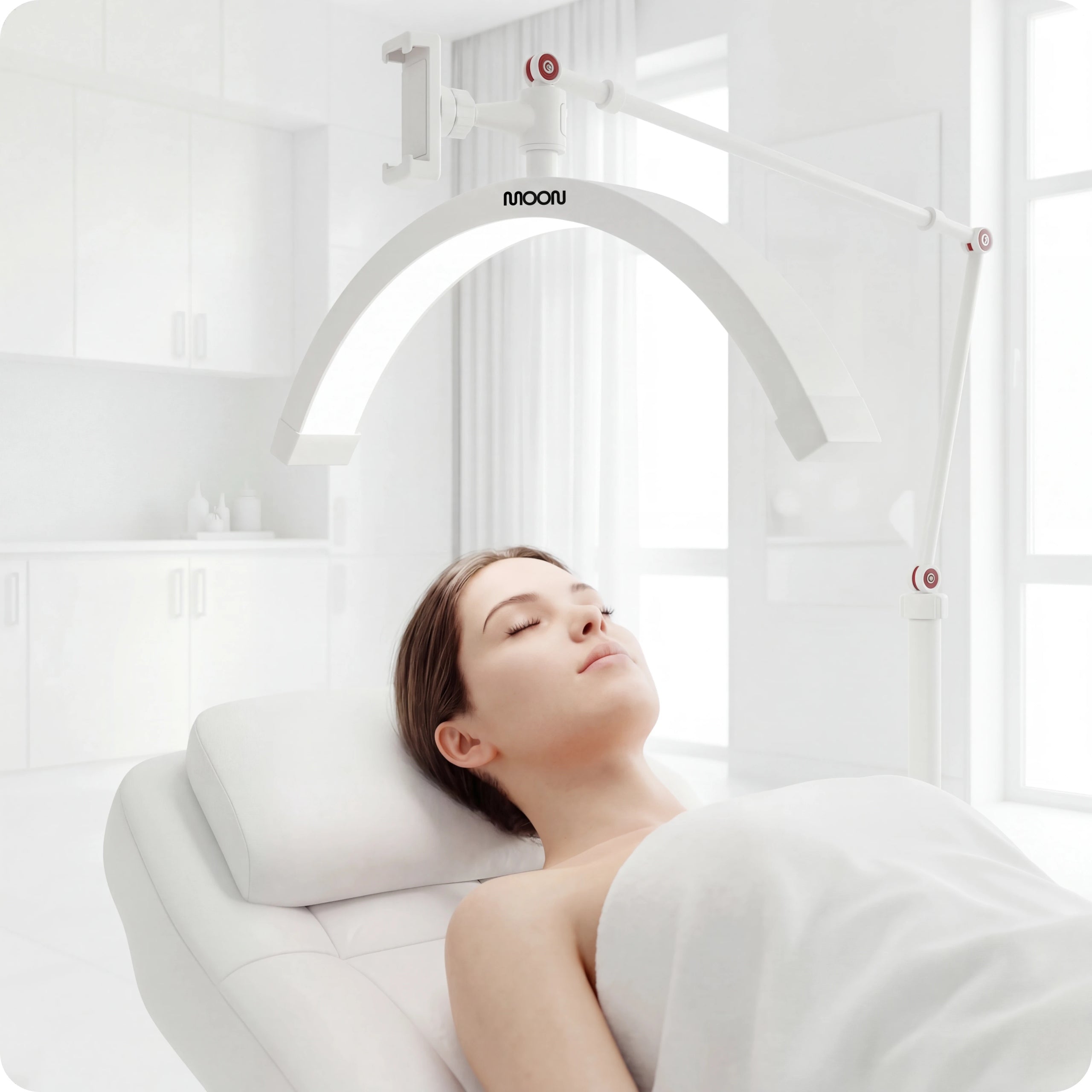 LED Cosmetic Lamp MOON Arch 20W For Eyelash Standing White 160 cm Brand Calissimo