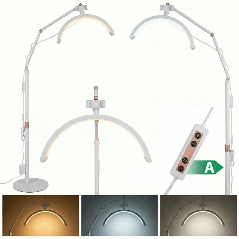 LED Cosmetic Lamp MOON Arch 20W For Eyelash Standing White 160 cm