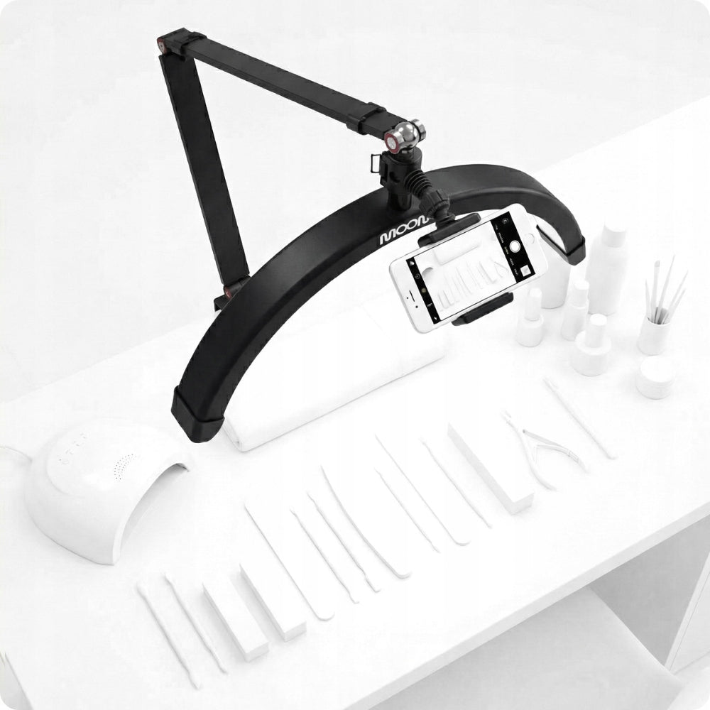 LED Cosmetic Lamp MOON Arch 20W For Eyelashes For Desk Black 42 cm Brand Calissimo