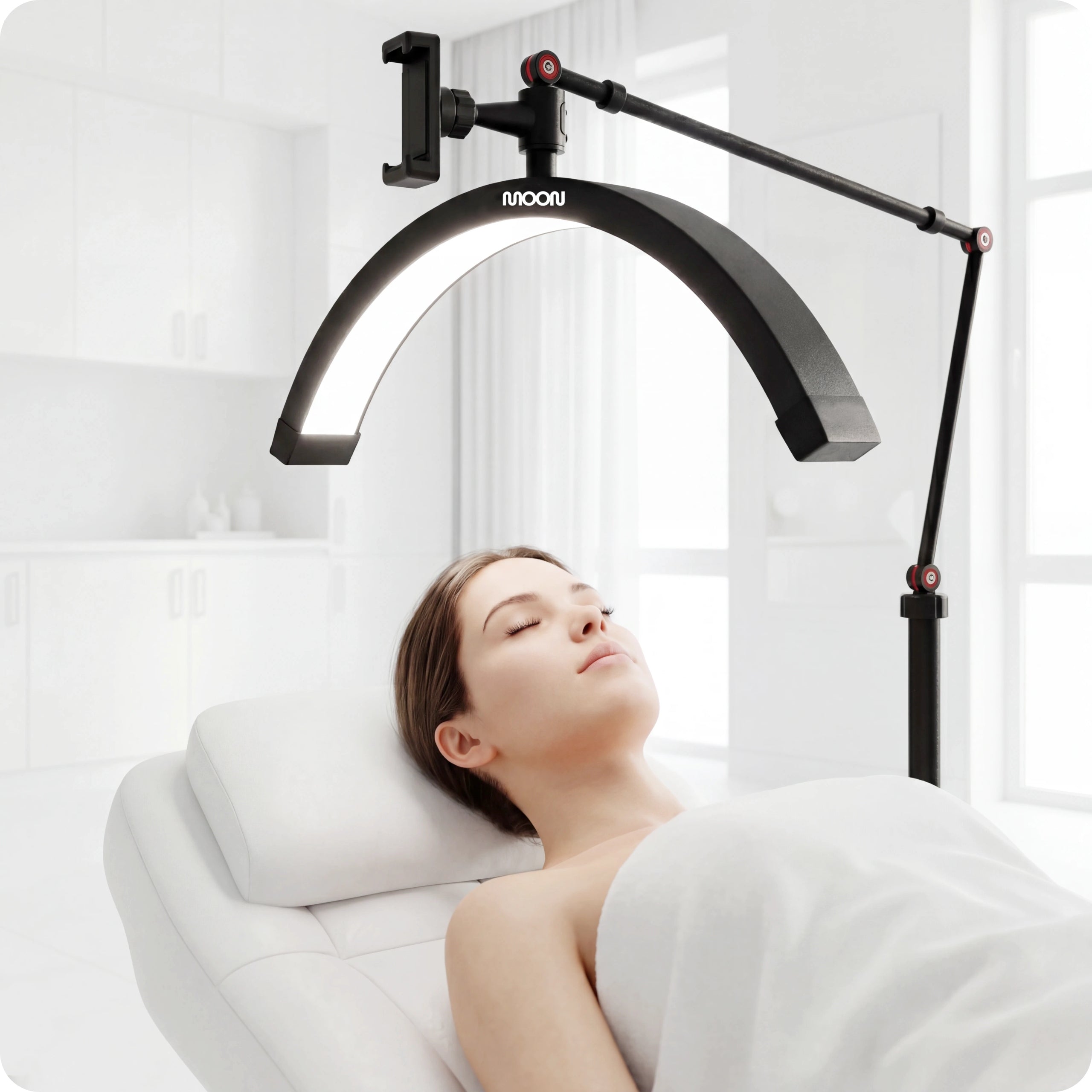 LED Cosmetic Lamp MOON Arch 20W For Eyelashes Standing Black 160 cm Manufacturer code PRE-K600-15-LA-005-1000