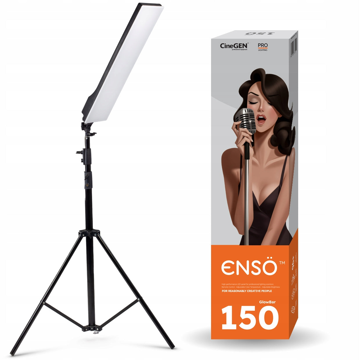 LED Cosmetic Panel Lamp ENSO 150 + Tripod