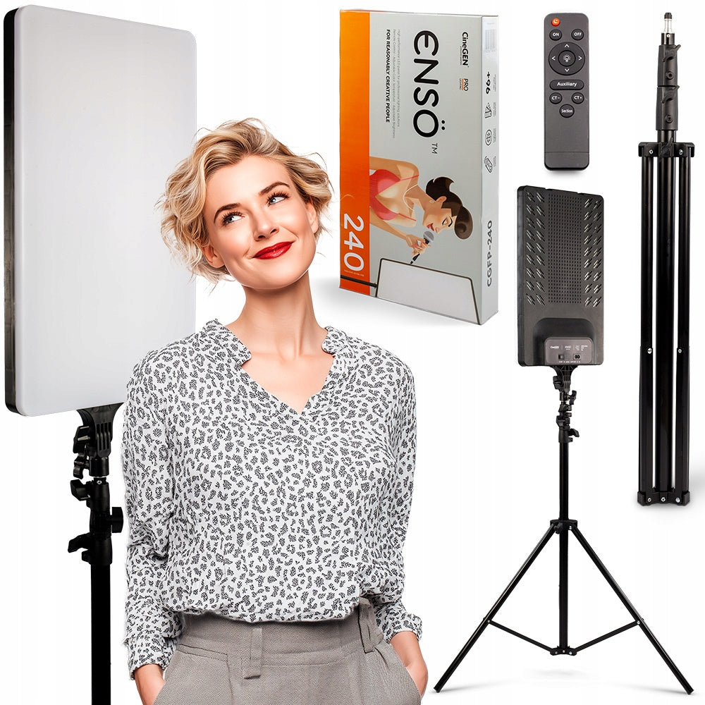 LED Cosmetic Panel Lamp ENSO 240 + Tripod Packaging status original