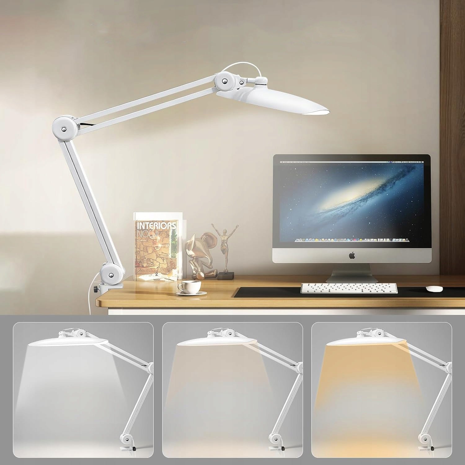 LED Cosmetic Service Lamp 24W Shadowless Desk Lamp with Clip Manufacturer code BSBSL-01