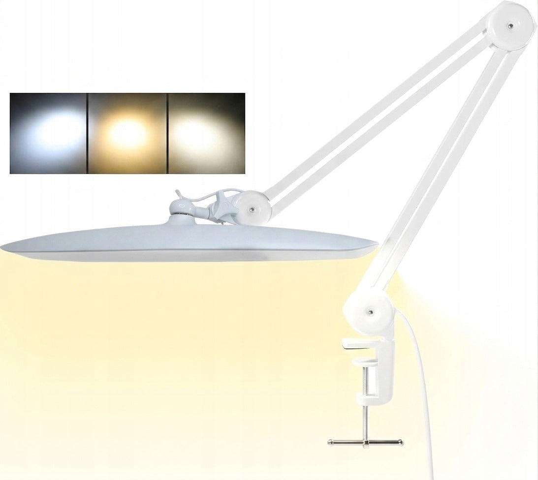 LED Cosmetic Service Lamp 24W Shadowless Desk Lamp with Clip