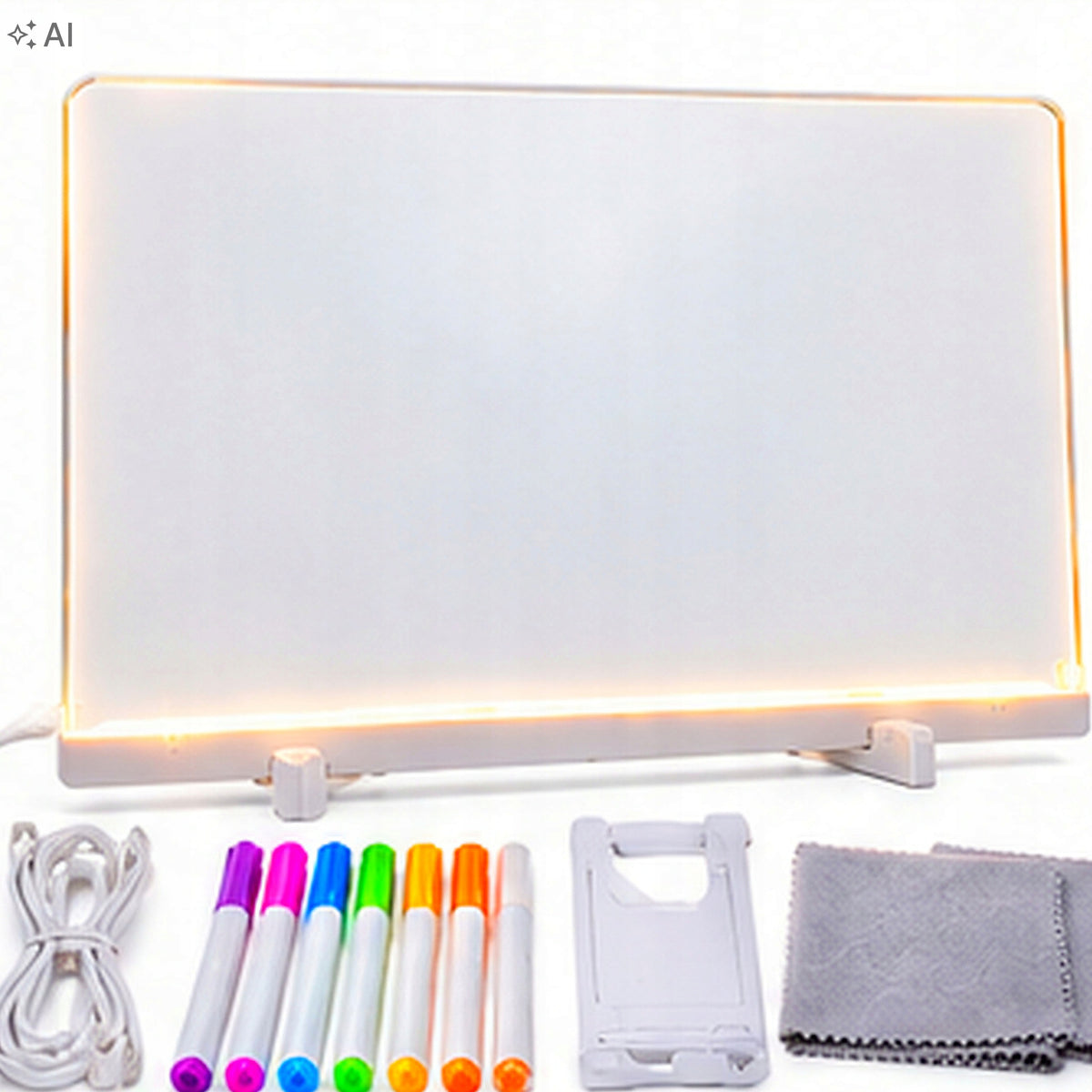 LED DRAWING BOARD BACKLIT 30X20 CM 7 PENS USB STAND SET Manufacturer code tablicaled1