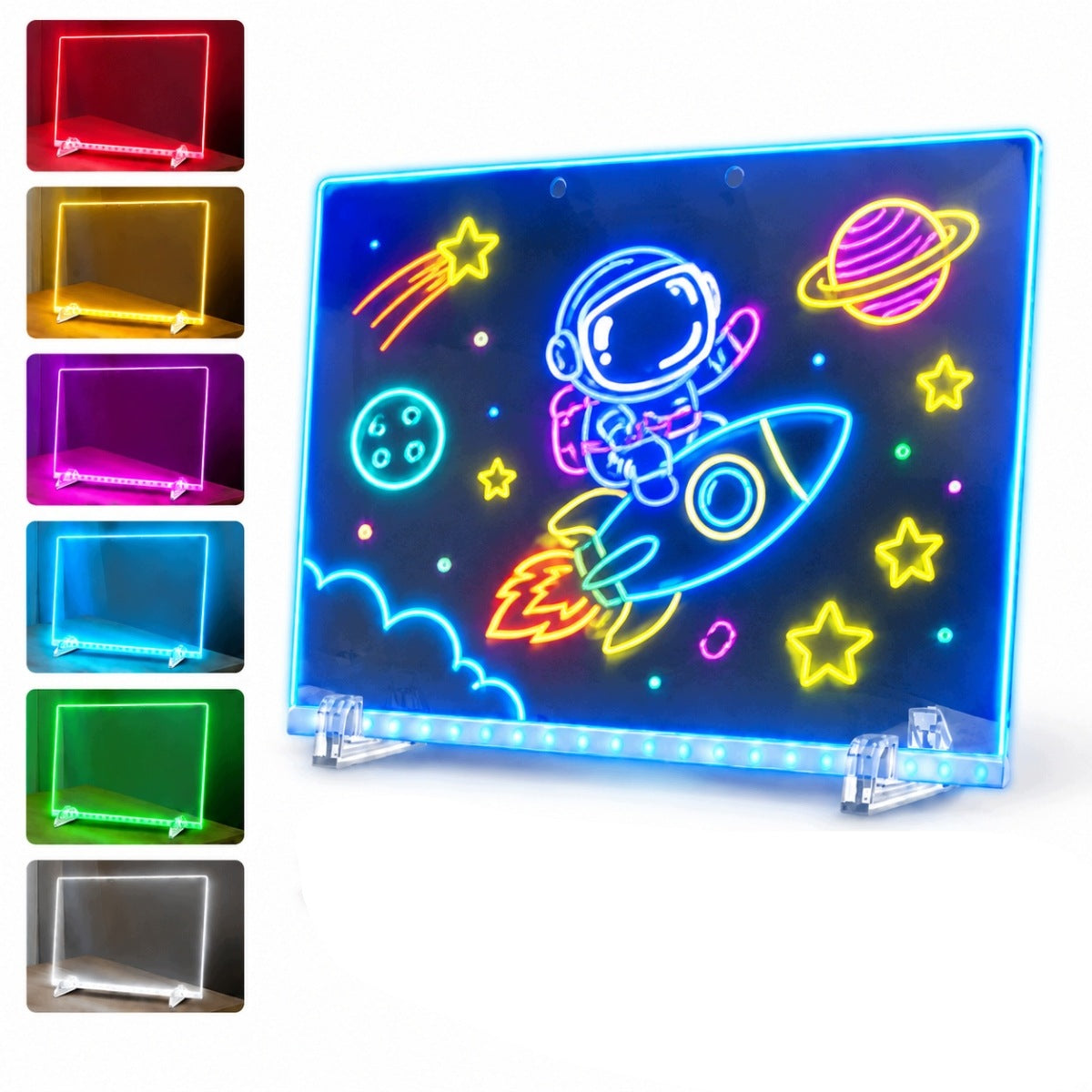 LED DRAWING BOARD BACKLIT GLOW BOARD FOR KIDS + MARKERS