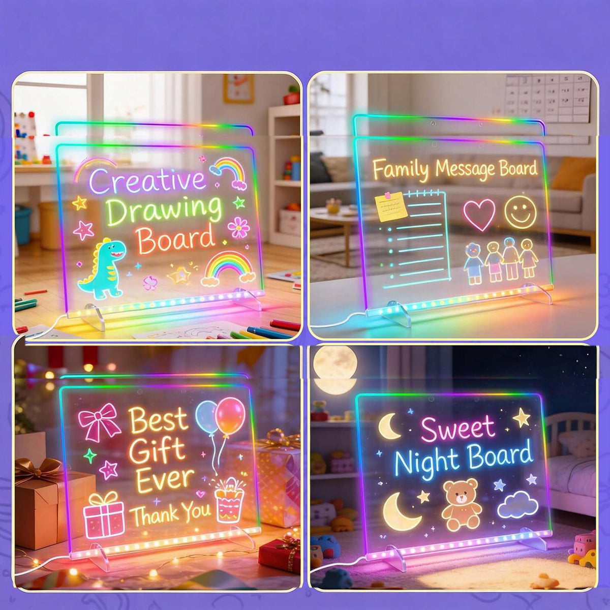 LED DRAWING BOARD FOR CHILDREN PAINTING SET ILLUMINATED+PENS Manufacturer code SEFSEF