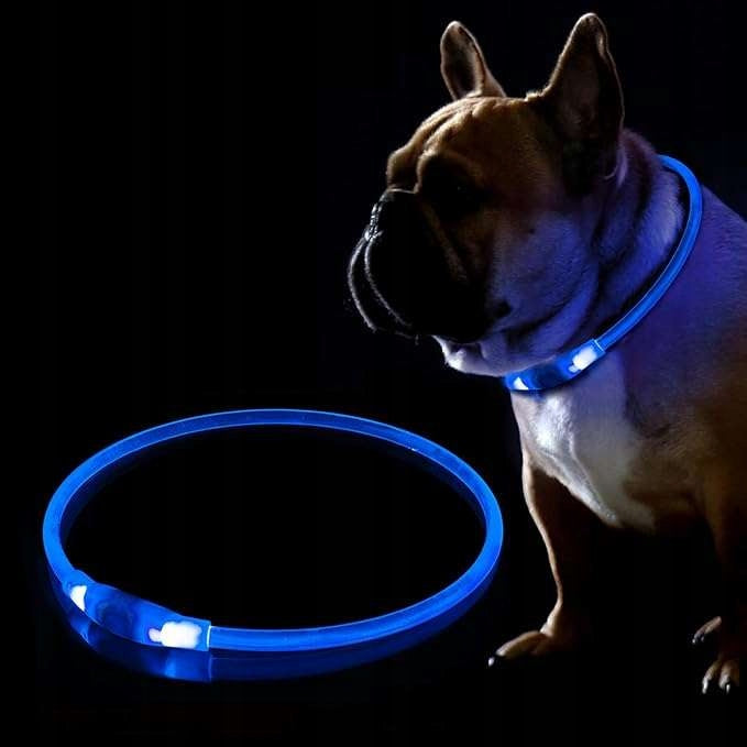 LED Dog Collar Glowing Reflective Adjustable Length Color Blue Manufacturer code X00178UM4V